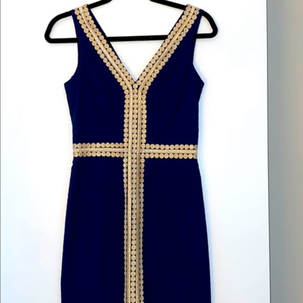 NWT Lilly Pulitzer Navy Bentley Shift Dress Sz 12